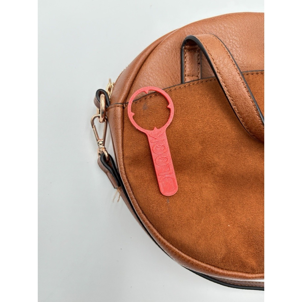 Lauren Conrad LC Round Crossbody Bag Brown Boho Festival Circle Purse - Picture 12 of 12